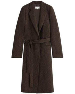 Maison Margiela Herringbone Wrapped Coat - Brown