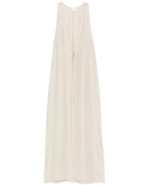 Alysi V-Neck Sleeveless Coat - White