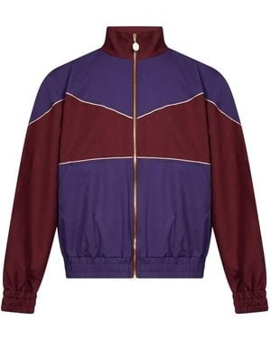 Drole de Monsieur Colour-Block Zip-Up Track Jacket - Purple