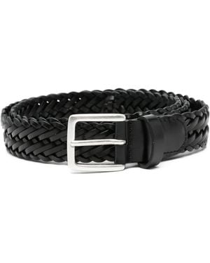 Anderson's Braided leather belt - Negro