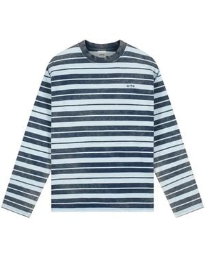Arte' Striped Long-Sleeve T-Shirt - Blue