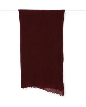Destin Frayed-Detail Scarf - Purple