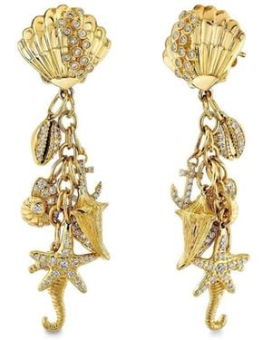 Sydney Evan 14Kt Sea Life Gelbgoldohrringe - Mettallic