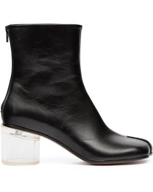 MM6 by Maison Margiela Anatomic Ankle Boots - Black