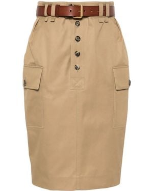 Saint Laurent カサンドル スカート - ナチュラル
