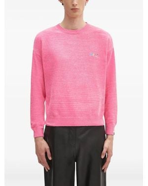 A Bathing Ape Maglione Girocollo Con Ricamo - Rosa