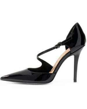 Guess Patent-Finish D'Orsay Court Shoes - Black