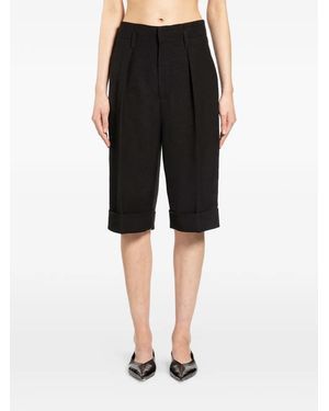 Petar Petrov Cuffed Tailored Shorts - Black
