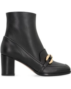 Alberta Ferretti Chain-detail ankle boots - Schwarz