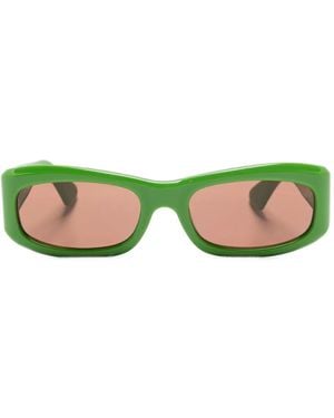 Port Tanger Rectangle-Frame Sunglasses - Green