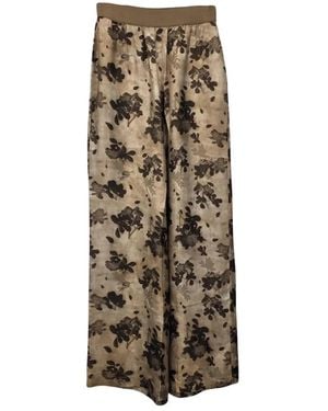 Uma Wang Floral-Print Wide-Leg Pants - Natural