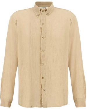 SPIRITUM TULUM Button-Down Collar Long-Sleeve Shirt - Natural