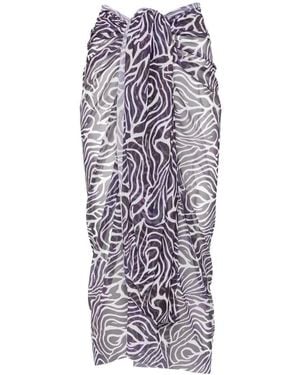 MATINEÉ Pareo Con Estampado De Cebra - Blanco