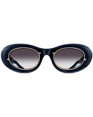 Matsuda Sonnenbrille Mit Ovalem Gestell - Blau