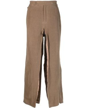 Vivienne Westwood Side-Slits Flared Pants - Brown