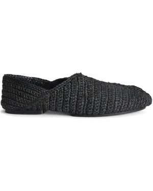 Jil Sander Slipper Mit Webmuster - Schwarz