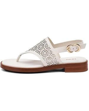 Frau Perforated Sandals - White