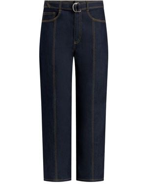 Cinq À Sept Contrast-Seams Jeans - Blue