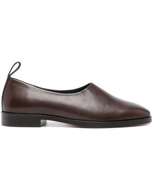 Soeur Smooth Leather Loafers - Brown