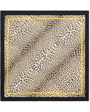 Roberto Cavalli Pop Jaguar Silk Scarf - Metallic