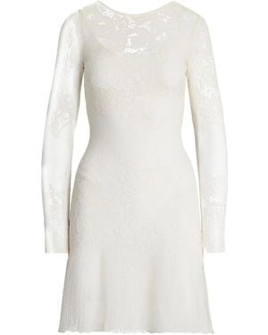 Ralph Lauren Lace-Embroidered Minidress - White