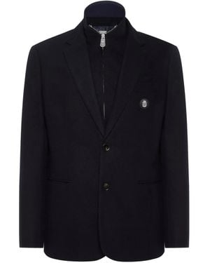 Billionaire Sakko Mit Logo-Patch - Blau
