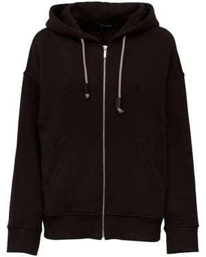 Max Mara Zip-Up Hoodie - Black