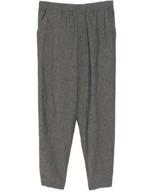Barena Elasticated Waistband Linen Trousers - Grey