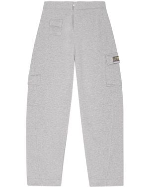 Ganni Logo-Patch Track Trousers - Grey