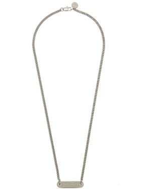 Palm Angels Collana Con Logo Inciso - Blu