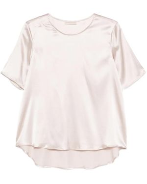 Purotatto Blusa Con Cuello Redondo - Rosa
