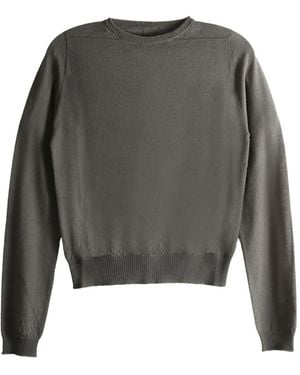 Rick Owens Jersey texturizado con cuello redondo - Gris