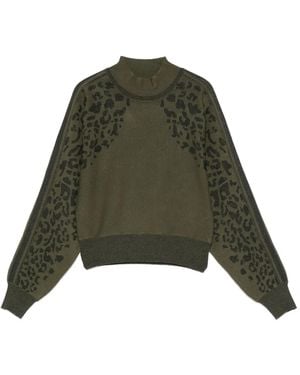 Liu Jo Pullover mit Animal-Print - Grün