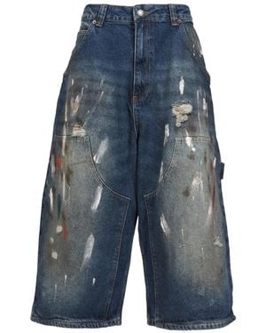 Jaded London Colossus Painted Shorts - Blue