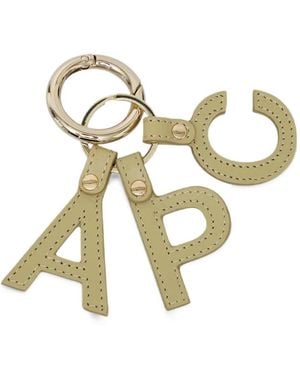 A.P.C. Llavero Con Charm Del Logo - Metálico