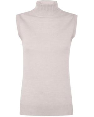 Sportmax Sleeveless Turtleneck Top - White