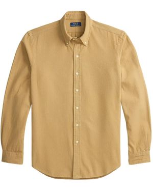 Polo Ralph Lauren Embroidered-Logo Shirt - Natural