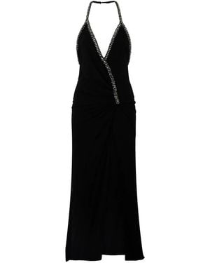 Roberto Cavalli Rhinestone-Embellished Dress - Black