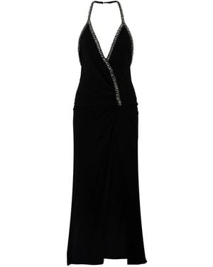 Roberto Cavalli Rhinestone-Embellished Dress - Black