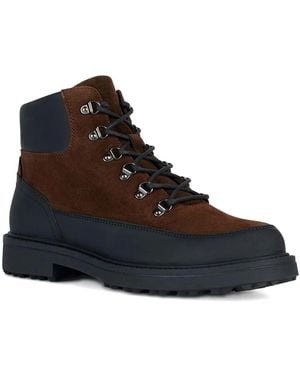 Geox Lagorai + Grip Suede Lace-Up Boots - Black