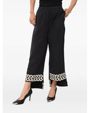 By Malene Birger Mirabellos Embroidered Pants - Black