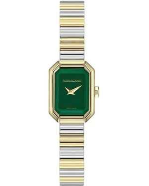 Ferragamo Crystal Petite 22Mm Watch - Green