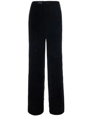 P.A.R.O.S.H. Velvet Wide-Leg Pants - Black