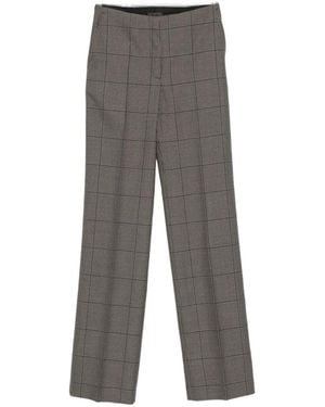 Mugler Houndstooth-Pattern Tailored Pants - Grey