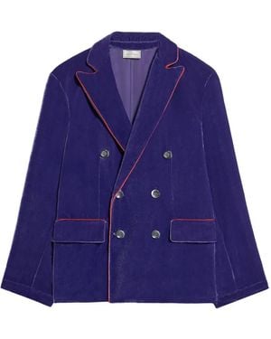 Pierre Louis Mascia Kanpur Velvet Blazer - Blue