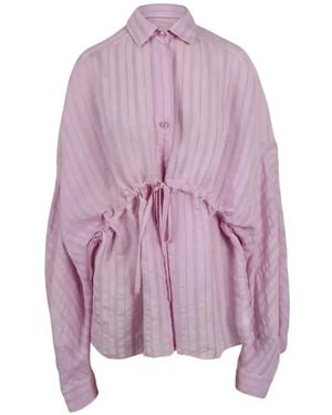 Thelatest Dalida Striped Shirt - Purple