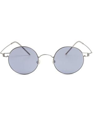 Lindberg Round-Frame Sunglasses - Blue