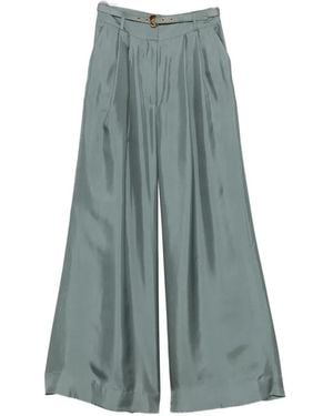 Zimmermann Belted Palazzo Pants - Blue