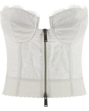 DSquared² X Vaquera レーストリム コルセット - ホワイト