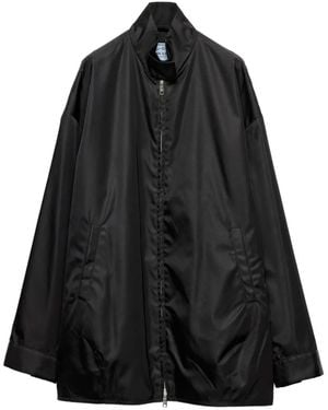 Prada Re-Nylon Oversized Blouson Jacket - Black